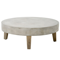 Watercolor concrete coffee table isolated on transparent background