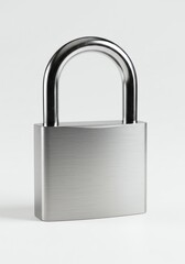 Naklejka premium Padlock Security Concept Shiny Metal Lock
