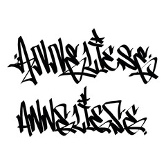 Anneliese holy name list meaning baptism bible christian religius graffiti handstyle lettering tags black and white logo