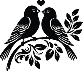 birds on a branch