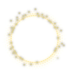 Golden halftone circles
