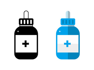 medicine bottle icon, dot medicine icon, health care icon