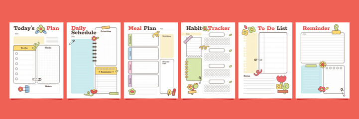 Minimalist Colorful Floral Journal Planner 