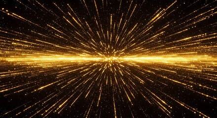 Golden Radiance: A Cosmic Canvas AI Generated