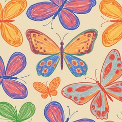 Crayon Butterfly Dance AI Generated