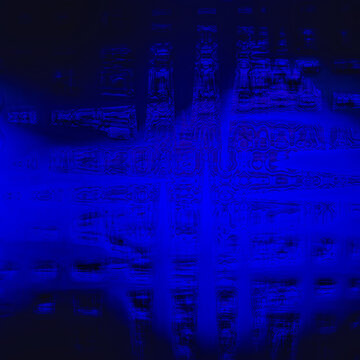 Deep Blue Glitch Texture &ndash; Abstract Digital Noise Background with Dark Matrix-Like Grid and Neon Glow