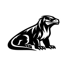 Dragon Comodo Logo Symbol Komodo Island 