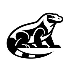 Komodo Dragon Wild Animal Logo