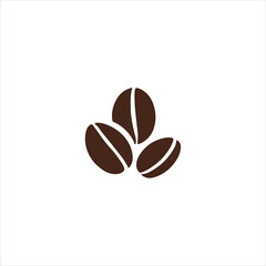 Abstract Vector Logo Icon Illustration of Stylized Coffee Beans for Cafe Branding