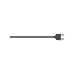 Fototapeta premium Electric plug with long wire, cord. Vector illustration on white background. 