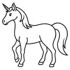 Simple Unicorn Vector Drawing