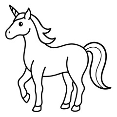 Simple Unicorn Vector Drawing