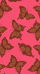Naklejka premium Crimson Flutter AI Generated