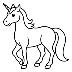 Simple Unicorn Vector Drawing
