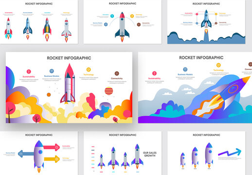 Rocket Infographic Template