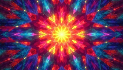 Symmetrical repeating triangles forming a starburst, texture, lines