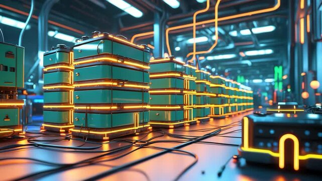 Quantity of battery container modules in factory