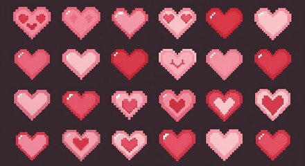 Pixelated Heartscape AI Generated