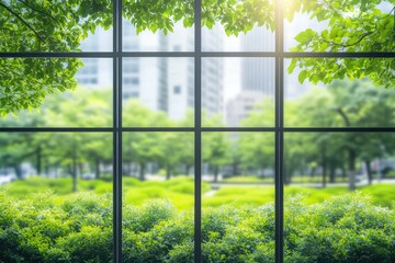 City Park View Through Window (3)