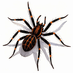 Eightfold Elegance: veiled hues tarantula isolated watercolor vector illustration svg 