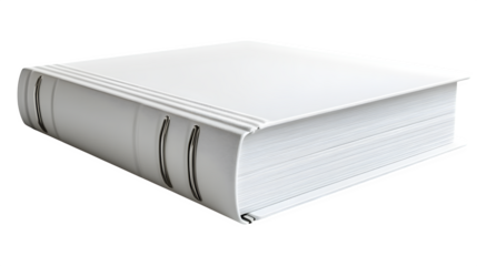 Simple white binder mockup suitable for business and office branding, isolated on white background