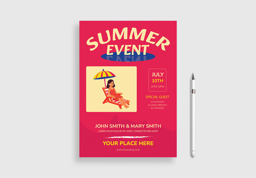 Beachside Summer Bash Event Flyer