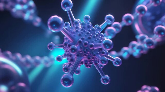 A-234 chemical structure: modeling molecule and structural formula view from microscopy