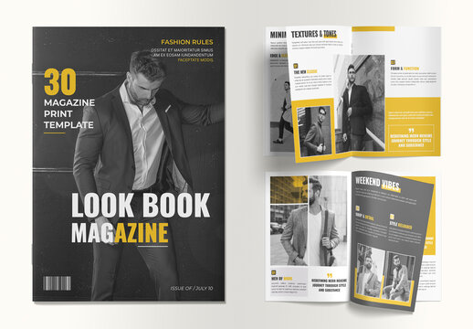 Stylish Men's Fashion Magazine Layout