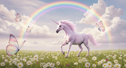 Rainbow's Grace: Unicorn's Whisper AI Generated