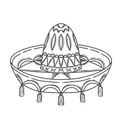 Sombrero hat vector 