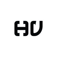 HV monogram logo design letter text name symbol monochrome logotype alphabet character simple logo
