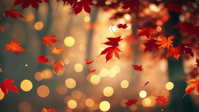 Hazy red leaves, perfect scenery