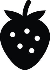 Strawberry icon vector isolated on white background