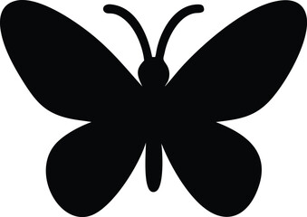butterfly icon vector isolated on white background