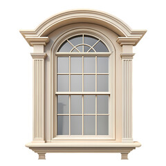 Elegant Archtop Window Design Architectural Details  Window Trim on transparent background