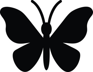 butterfly icon vector isolated on white background