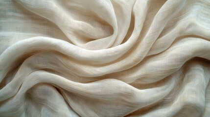 Obraz premium Crumpled linen texture with subtle organic folds jpeg background image