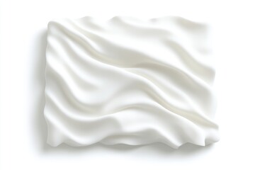 Square of White Fabric Draped