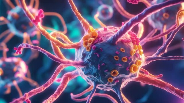 Monoclonal antibody treatment targeting tumors - detailed view