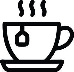 tea cup icon vector isolated on white background