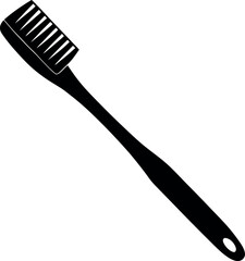 Toothbrush Silhouette Icon in Black | Vector for Dental, Hygiene & Healthcare Vector