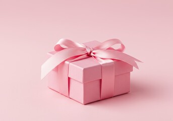 Obraz premium Pink gift box isolate on white background