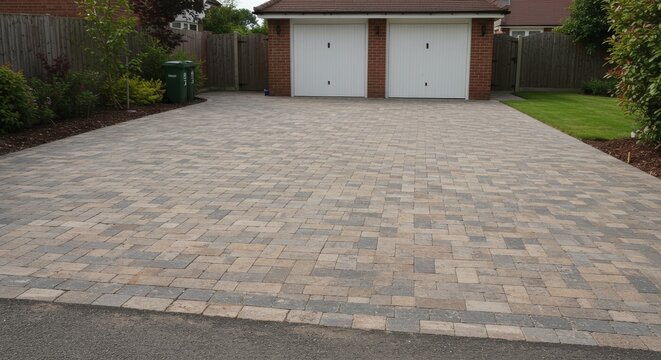 New Block Paving Driveway Installation - Newly installed block paving driveway, providing a clean and modern look. Ideal for residential properties