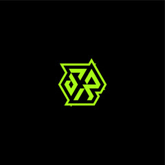 logo design concept cool and dynamic monogram SR esport gaming initial letter