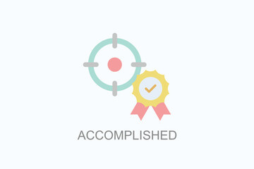 Accomplished Icon Or Logo Isolated Illustration