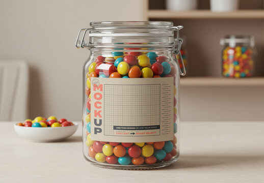 Candy Jar Label Mockup