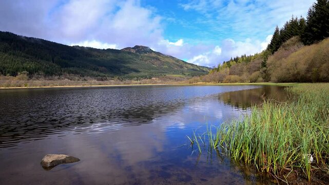 Reflections at Loch Leven, Trossachs, Scotland. 