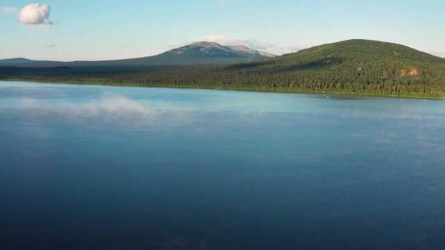 Southern Urals, Zyuratkul National Park: Bolshoy Nurgush Ridge. Aerial view.