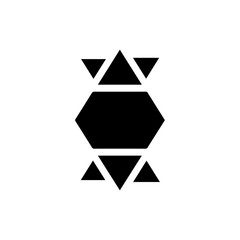 Overlapping Triangles Abstract Design Signifying Balance and Manifestation