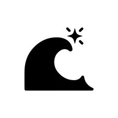 Rising Wave Icon with Light Symbolizing Manifestation of Dreams